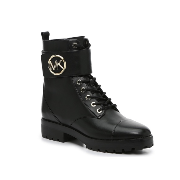NIB Michael Kors Tatum Combat Leather Boots - Picture 2 of 10